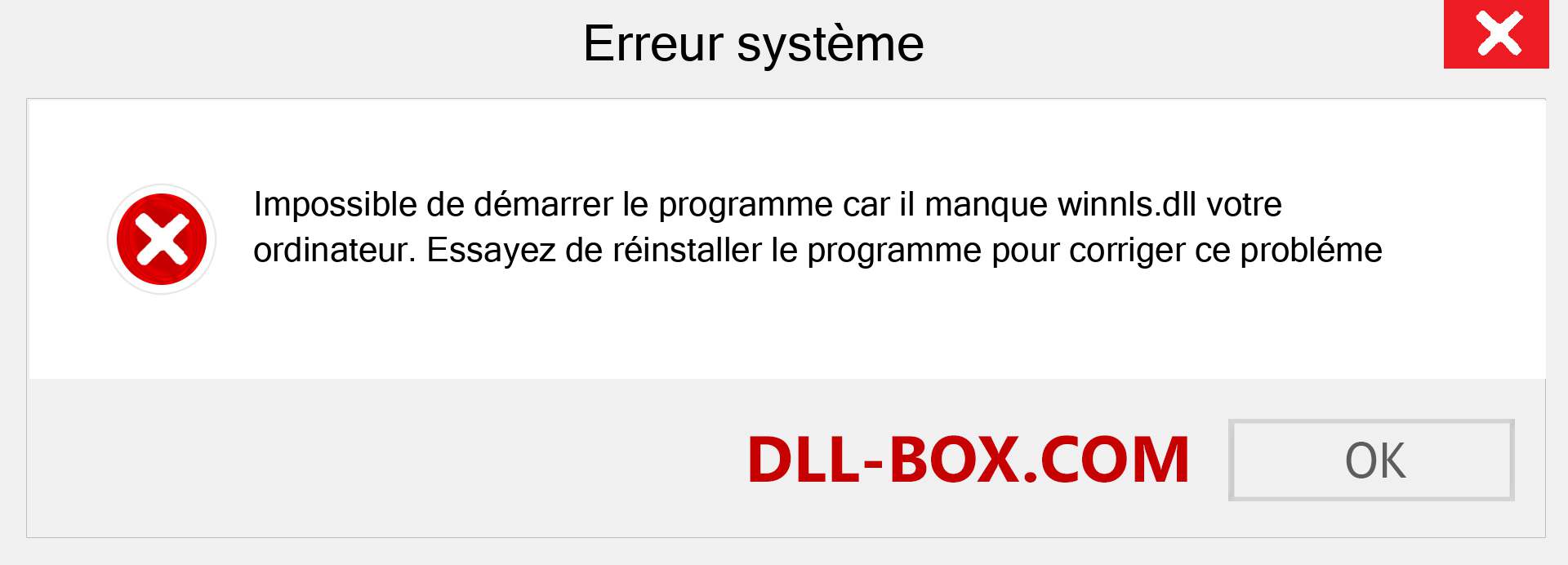 Le fichier winnls.dll est manquant ?. Télécharger pour Windows 7, 8, 10 - Correction de l'erreur manquante winnls dll sur Windows, photos, images